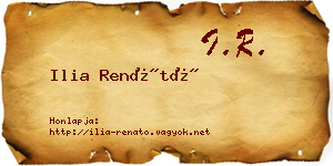 Ilia Renátó névjegykártya