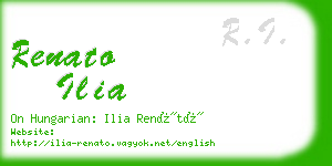 renato ilia business card